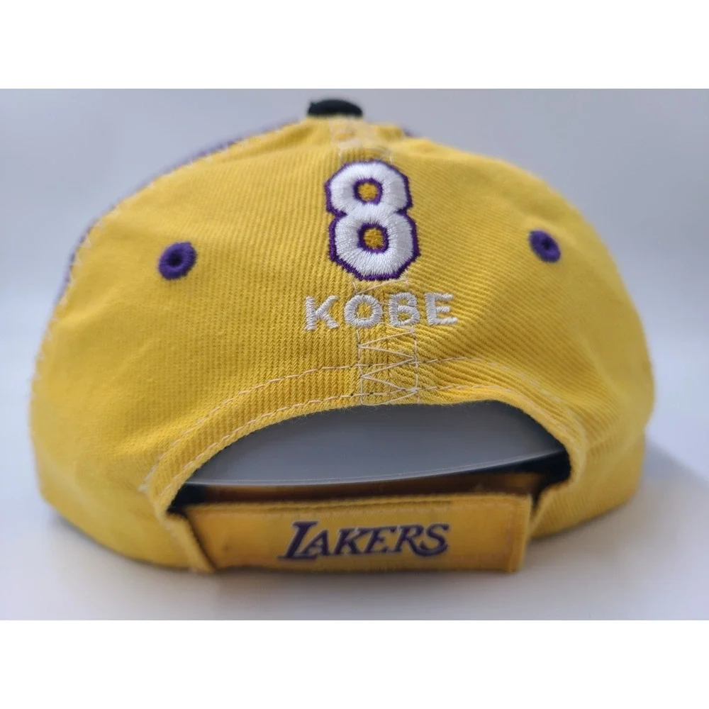 Vintage Youth‎ Los Angeles Lakers Kobe Bryant #8 Drew Pearson Hat Cap NBA Yellow